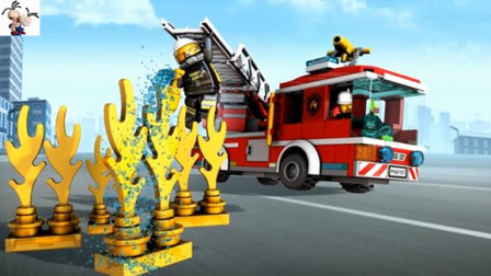 消防车消防直升机救援 乐高城市救援 挖掘机警车飞机积木玩具 永哥玩游戏