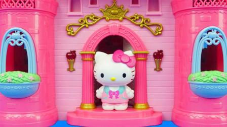 玩乐三分钟 HelloKitty的城堡玩具套装 凯蒂猫上学的儿童小故事