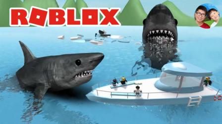 Roblox40 两条鲨鱼开派对! 鲨鱼真难做啊! 小宝趣玩虚拟世界