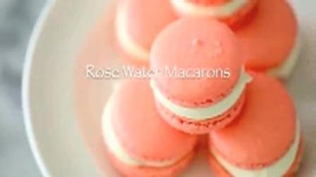 烘焙甜点制作视频 玫瑰马卡龙制作
