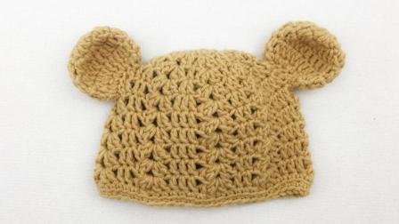【小脚丫】镂空帽子(小熊)宝宝毛线帽子5股牛奶棉线宝宝帽子钩毛线帽子婴儿帽子编织花样大全图