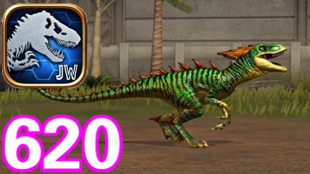 侏罗纪世界游戏第620期 5星40级迅猛龙,棘龙★恐龙公园★星仔和亮哥