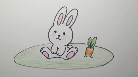 学画卡通画小兔子