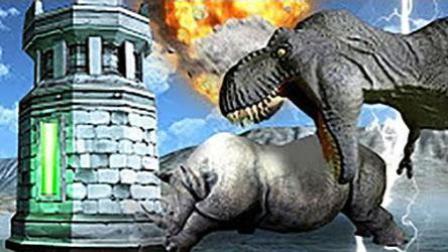 魔哒野兽战争模拟器 搞笑动物世界侏罗纪恐龙塔防攻防战