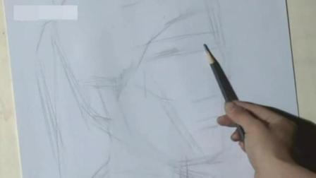 彩色铅笔画教程 简单人脸素描入门画 素描卡通照片