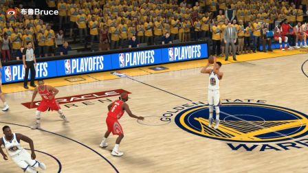 【布鲁】NBA2K18终极联盟：西部决赛勇士vs火箭！库里再中logo shot！（17）