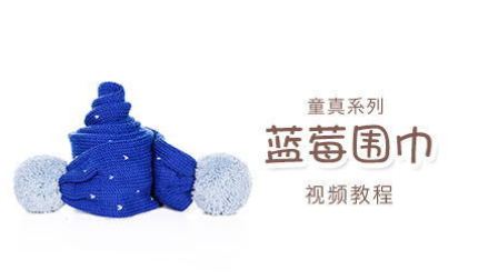 童真系列之蓝莓围巾冬季帽子围巾嘉特汇编织小屋最新织法编织教案