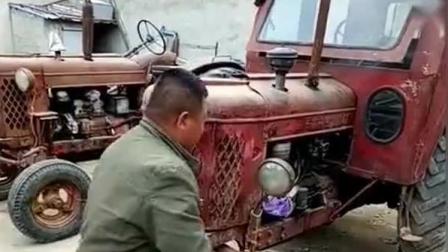 40多年的老东方红拖拉机, 手摇一把启动, 有认识的吗?