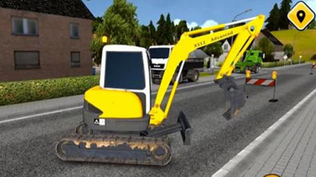 挖掘机城市模拟建设第69期：挖掘机自卸车牵引车★永哥玩游戏