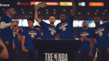 【布鲁】NBA2K18终极联盟：总决赛抢七勇士vs骑士！库里总决赛MVP勇士夺冠（19）