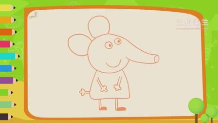 美兰简笔画之画卡通 35大象艾米丽简笔画教程, 如何画大象艾米丽
