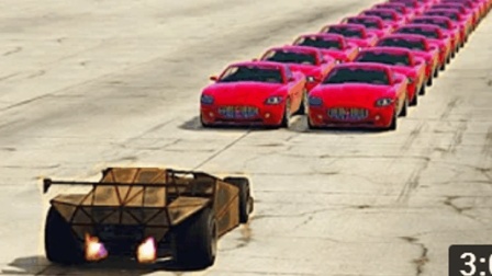 大神改装的战车轻松撞飞100辆法拉利, 大写的