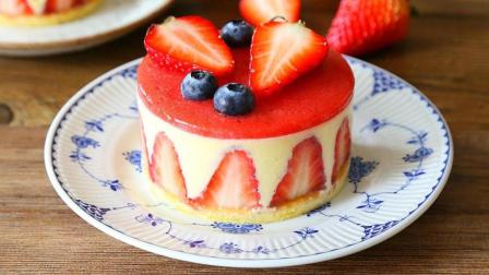 春天来了, 一定要亲手制作超美的草莓慕斯蛋糕
