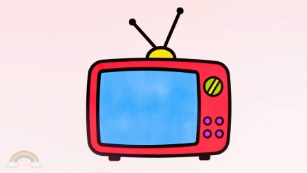 电视机简笔画 彩色图片