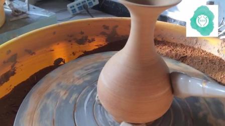 陶艺轩-陶瓷花瓶上釉, 好厉害