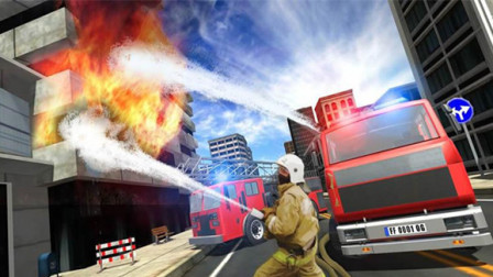 【永哥玩游戏】消防车城市救援 消防车和消防员 火灾救援