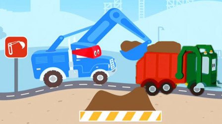 【永哥】超级挖掘机 超级卡车挖掘机推土机运输车 汽车总动员