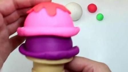 益智玩具: 准备好橡皮泥/超轻黏土, 做小朋友最爱的草莓冰激凌