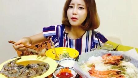 韩国大胃王直播吃泡面和泡菜, 这样吃饭的感觉