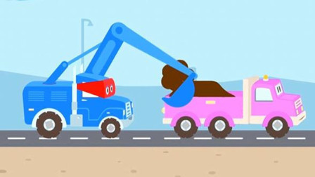 【永哥】超级卡车挖掘机卡尔 挖掘机推土机运输车 汽车总动员