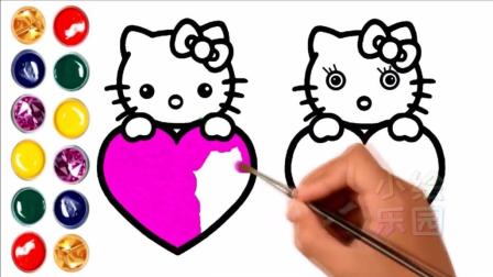 两只可爱的Hello Kitty  教小朋友们画Hello Kitty