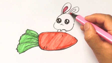 可爱的小白兔简笔画, 孩子一看就喜欢, 快收藏跟宝宝一起画吧
