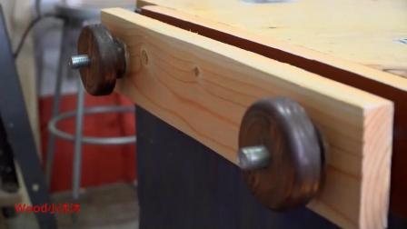 过程: 木工双螺旋台钳制作, 简单便宜实用, 赶紧在你的工作台上加一个吧