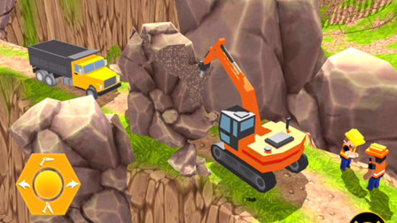 【永哥】挖掘机方块世界模拟建设 方块人挖掘机装载机自卸车