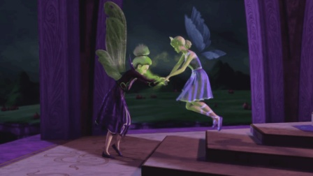 芭比之蝴蝶仙子与精灵公主绘画: 卡坦妮娜扑向女巫