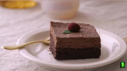茶点心-巧克力慕斯布朗尼蛋糕