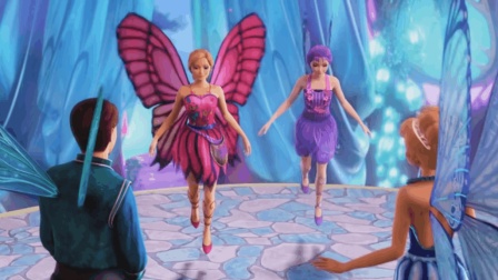 芭比之蝴蝶仙子与精灵公主绘画: 塔蕾以蝴蝶王国的传说布置了客房