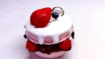 超好看的黏土草莓奶油蛋糕分享