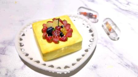 橙黄方形手工粘土蛋糕制作教程