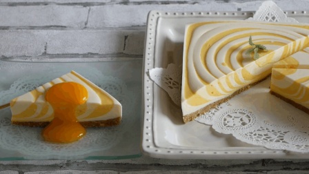 甜美可口的芒果芝士蛋糕, 不用烤箱的芝士蛋糕