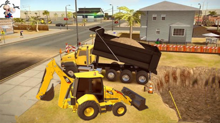 【永哥】挖掘机城市模拟建设P219 挖掘机自卸车装载机压路机搅拌机