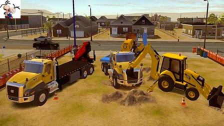 【永哥】挖掘机城市模拟建设P221 挖掘机装载机压路机牵引车