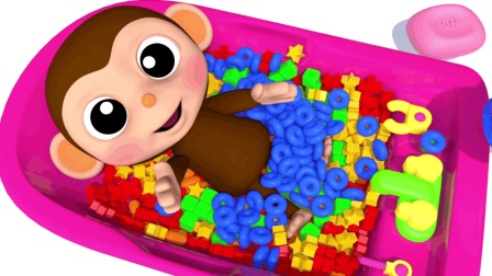 宝宝学颜色, 将不同形状色彩的小玩具运送给猴