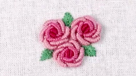 手工DIY: 你们要的卷针玫瑰刺绣法, 超简单, 绕啊绕就绕成了玫瑰