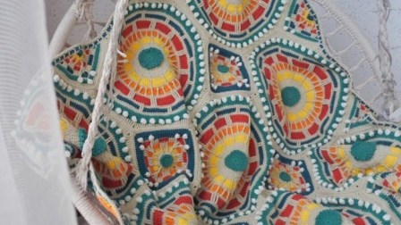 【金贝贝手工坊225辑】M145摩洛哥马赛克毯(二)毛线钩针编织宝宝空调毯编织教程与图解