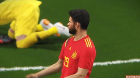【实况足球】2018欧足联国家联赛模拟比赛, 英格兰 VS 西班牙, 皮克福德就是不让对手进球