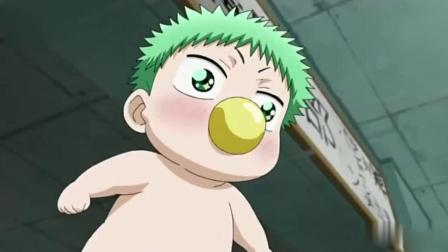 "索隆"童年简直萌到爆, 这头发不仅让我想起: 海草, 海草