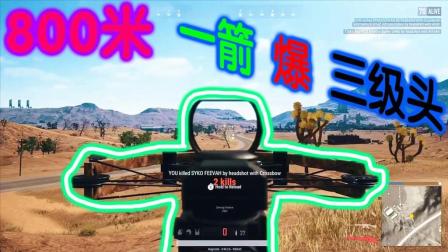 【波哥解说】PUBG绝地求生 精彩击杀集锦 弓弩800米一箭爆3级头