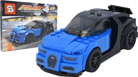 玩之乐亲子互动游戏 儿童积木拼装汽车模型跑车超级赛车