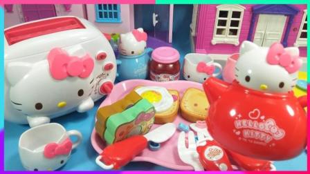 灵犀小乐园之玩具开箱: 凯蒂猫的烤面包机和牛奶壶