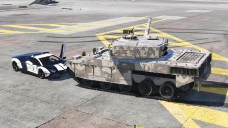 GTA5: 坦克能碾碎兰博基尼警车吗?