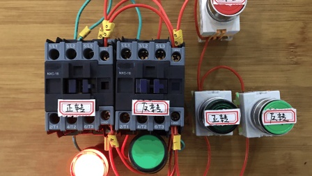 电工基础: 控制电机正反转的完整接线&mdash;&mdash;控制线部分是接触器互锁