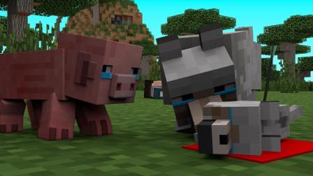 Minecraft MC我的世界动画片 小猪和小狼的故事