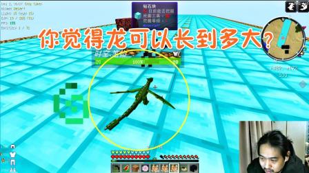 我的世界冰火大陆19 你觉得这条龙可以长到多大? 它原本的一万倍不止