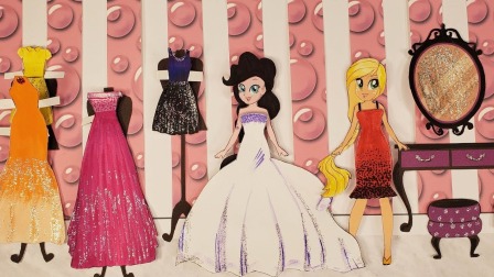 迪斯尼剪纸手工：芭比公主的生日party装扮，哪一套最美呢？