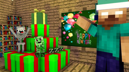 Minecraft MC我的世界动画片 老师送给同学们的送圣诞礼物